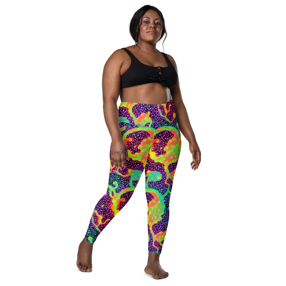 Luminous Lava on Leggings with Pockets — Front