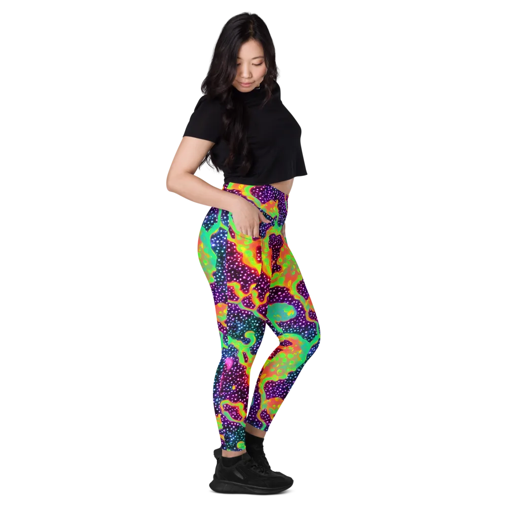 Luminous Lava on Leggings with Pockets — Right