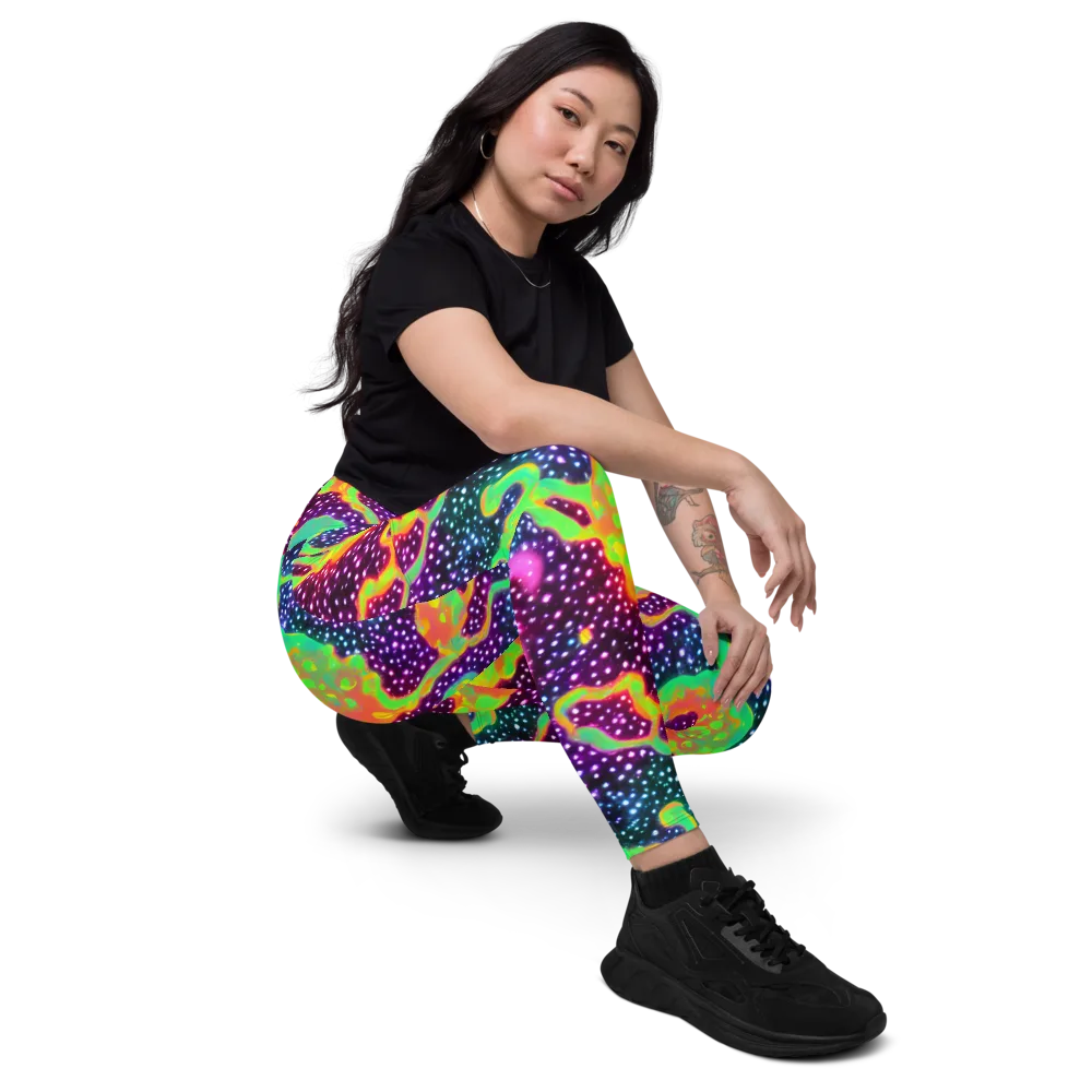 Luminous Lava on Leggings with Pockets — Right Front