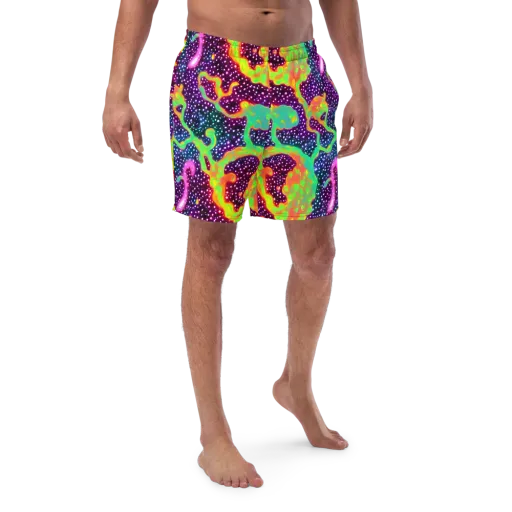 Luminous Lava on a Swim Trunks