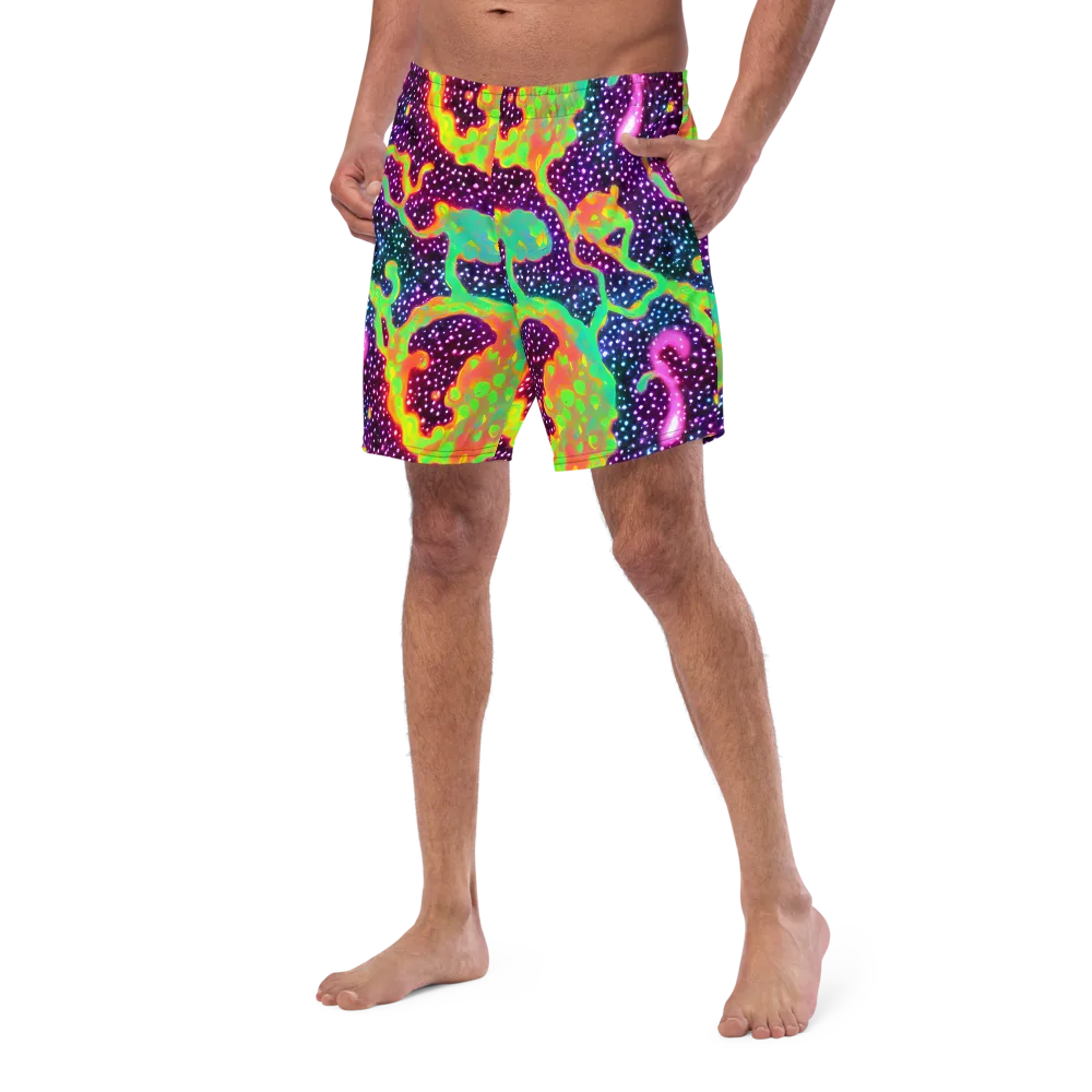 Luminous Lava on Swim Trunks — Left Front