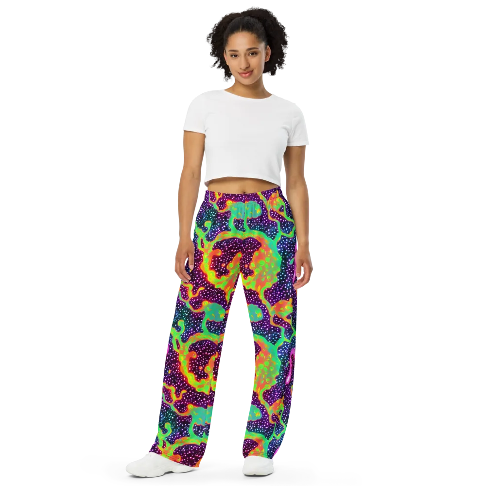 Luminous Lava on Wide-Leg Pants — Front