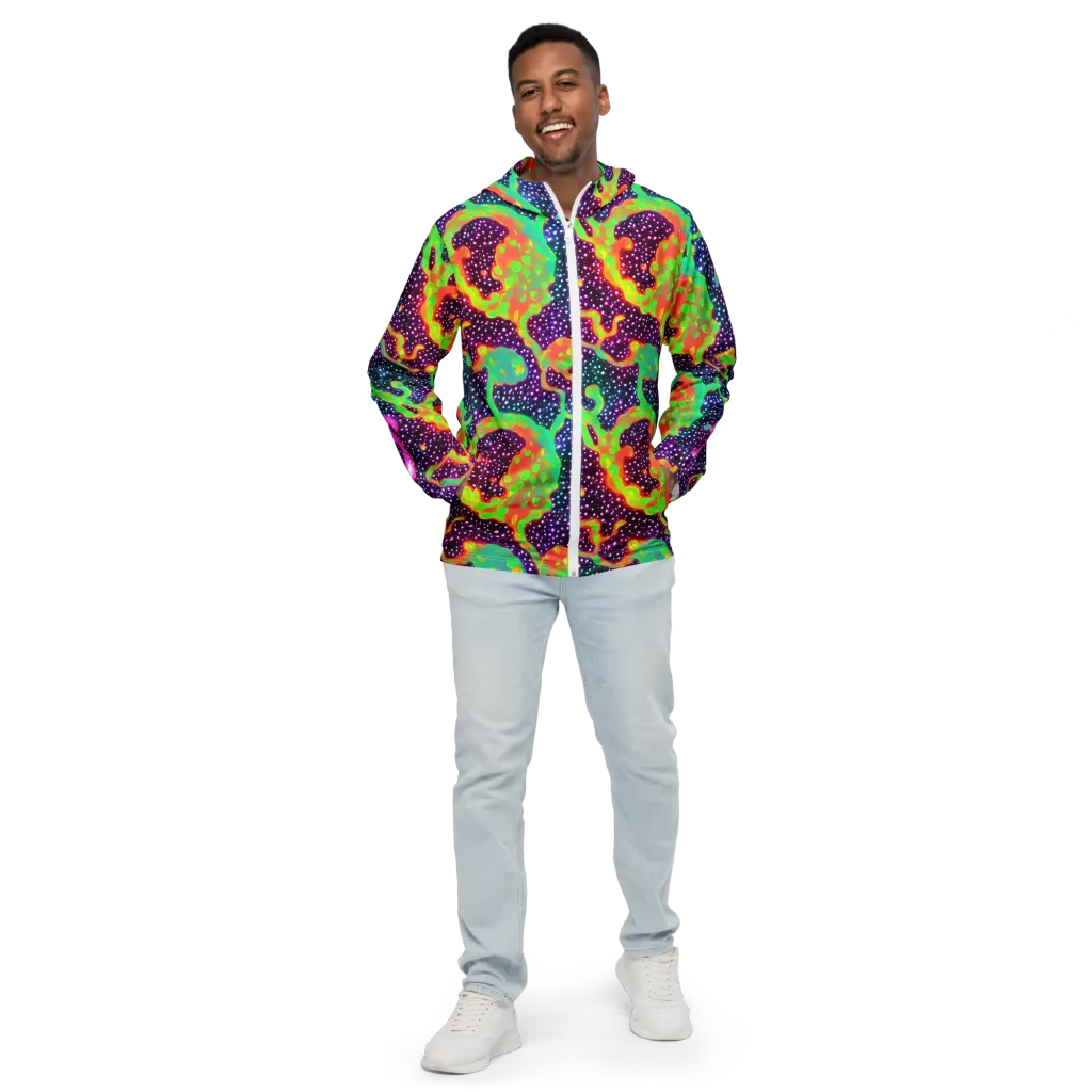 Luminous Lava on Men's Windbreaker — Front