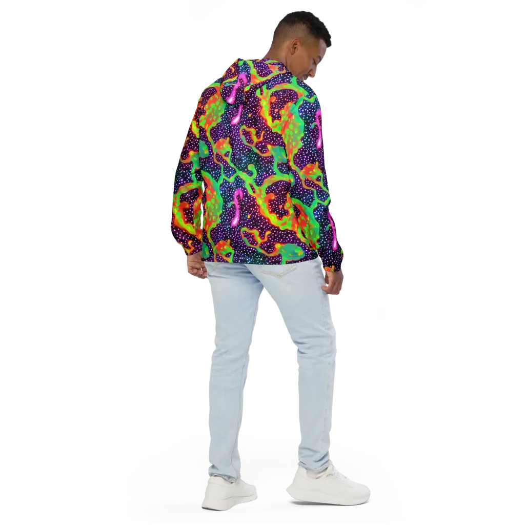 Luminous Lava on Men's Windbreaker — Back