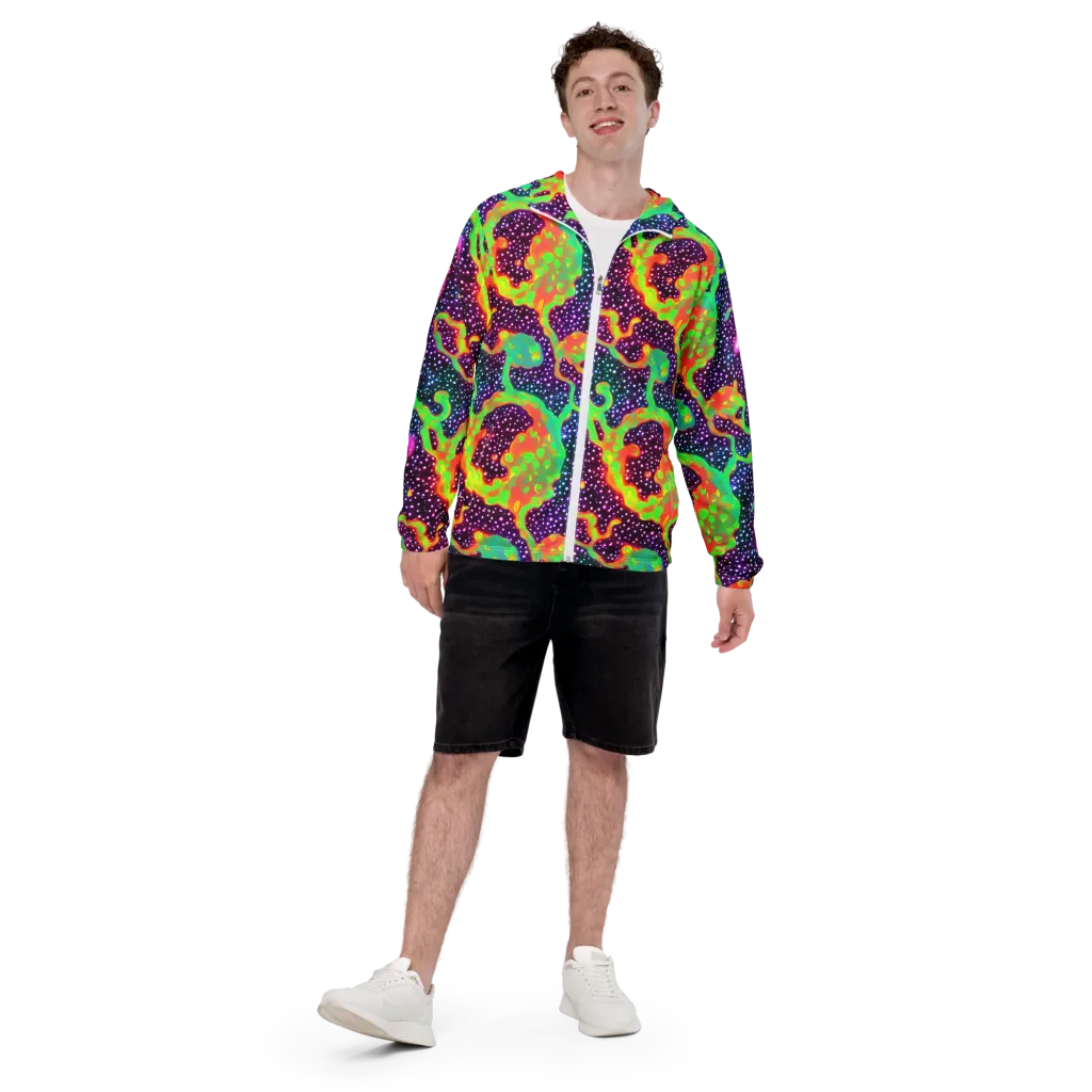 Luminous Lava on Men's Windbreaker — Front
