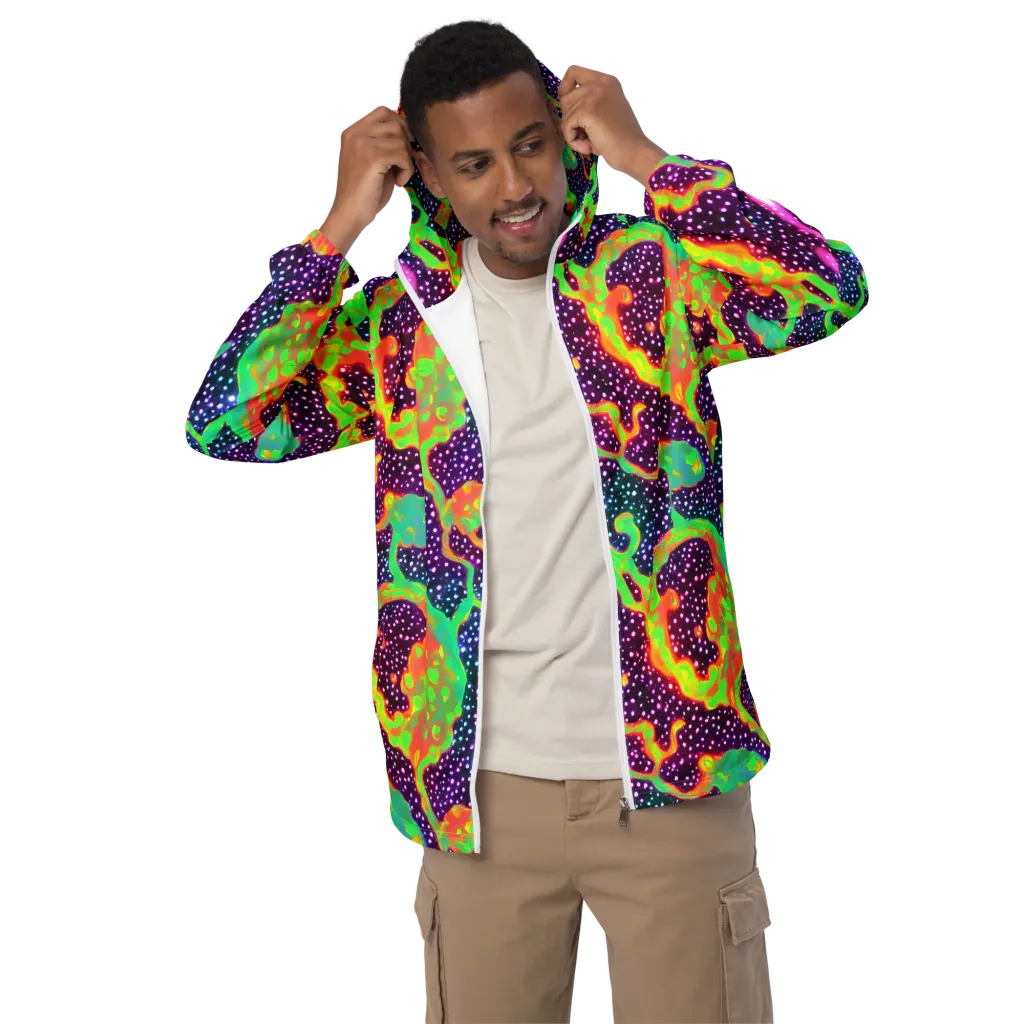 Luminous Lava on Men's Windbreaker — Front