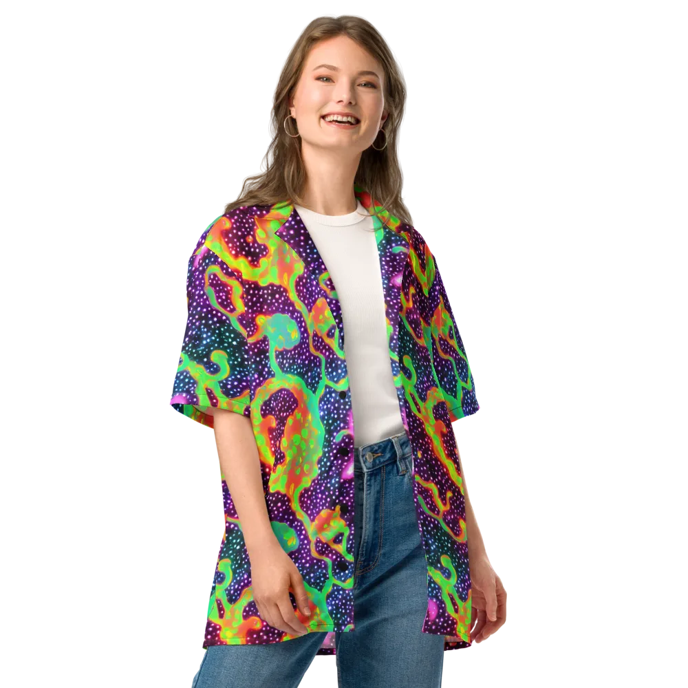 Luminous Lava on Button Shirt — Front