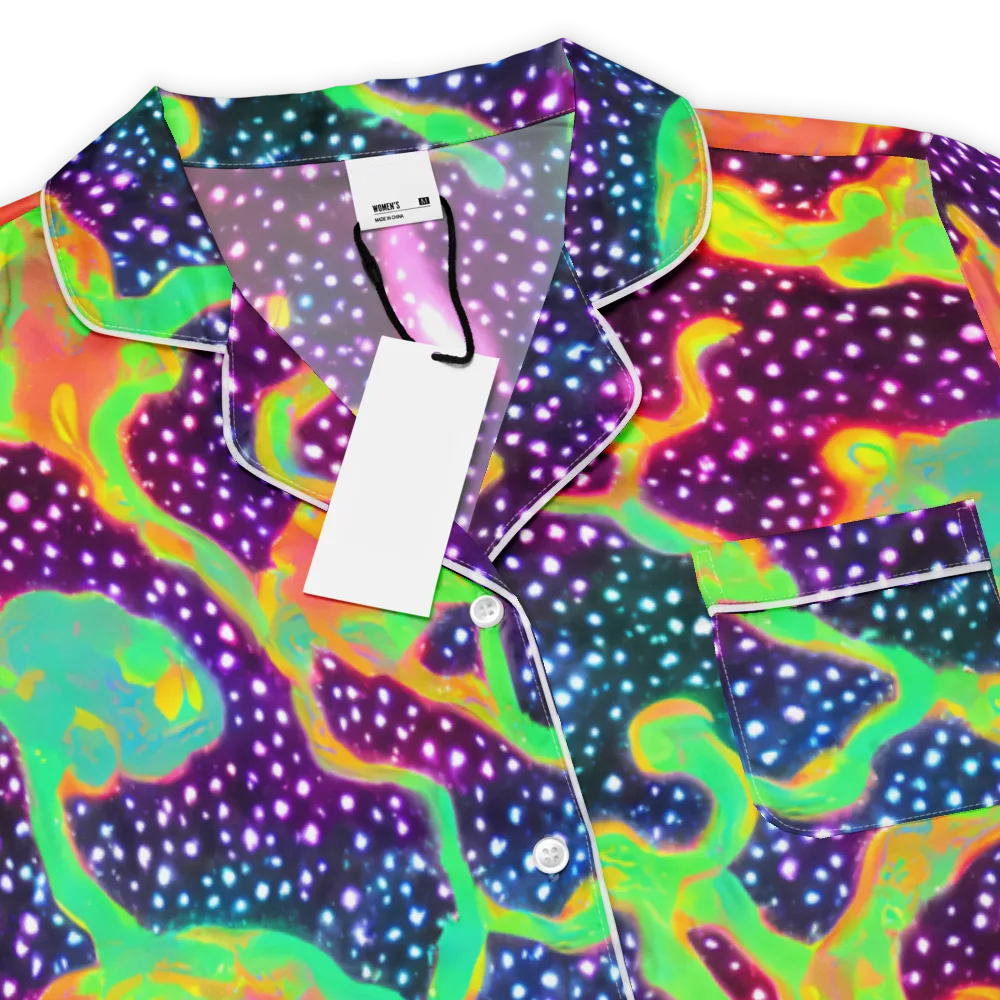 Luminous Lava on Women's Short Sleeve Pajama Top — Product details
