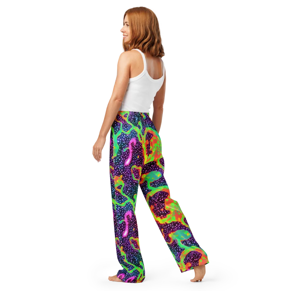 Luminous Lava on Women's Pajama Pants — Back