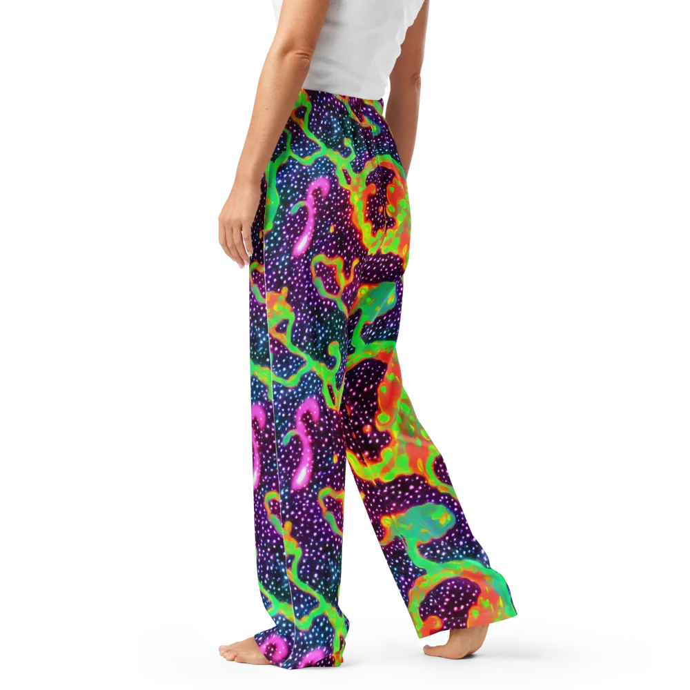 Luminous Lava on Women's Pajama Pants — Left