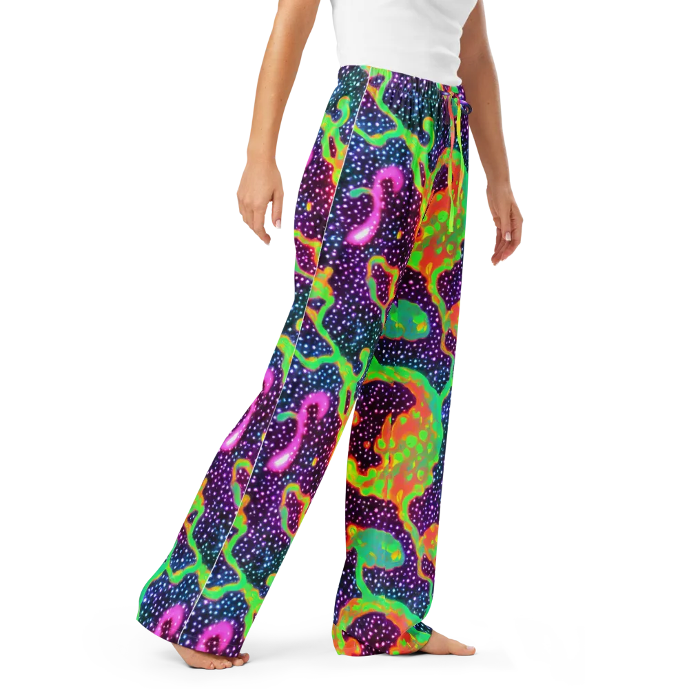 Luminous Lava on Women's Pajama Pants — Right Front