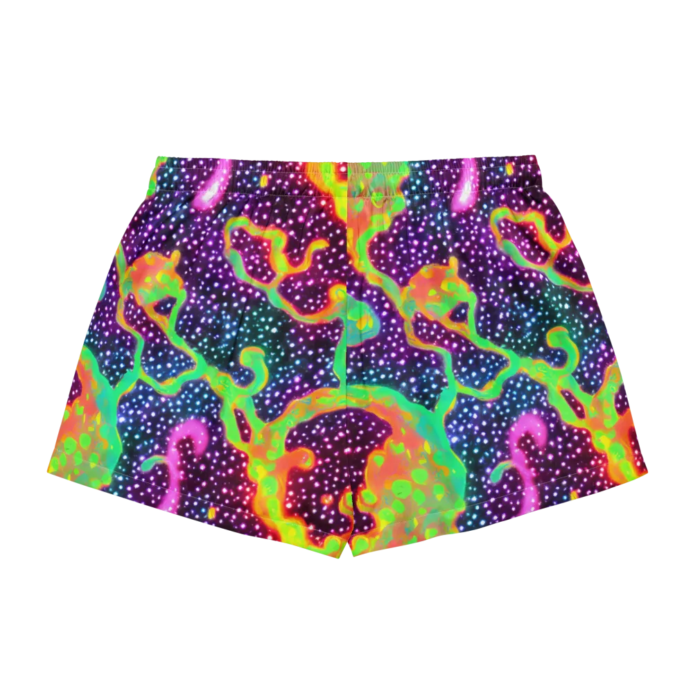 Luminous Lava on Women's Pajama Shorts — Back