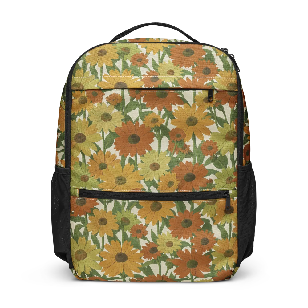 Autumn Sunflower Symphony on Utility Backpack — Front