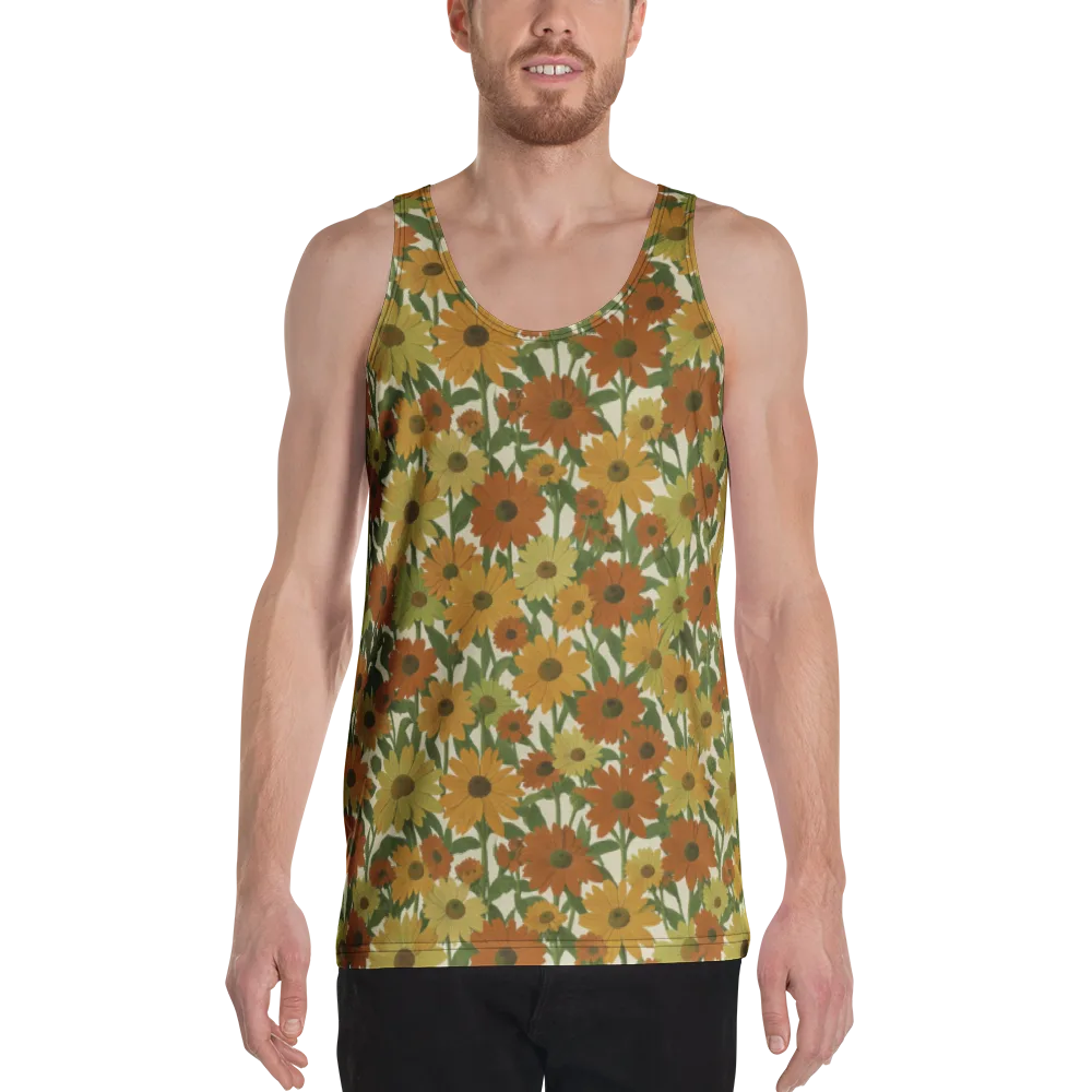 Autumn Sunflower Symphony on Men's Tank Top — Front