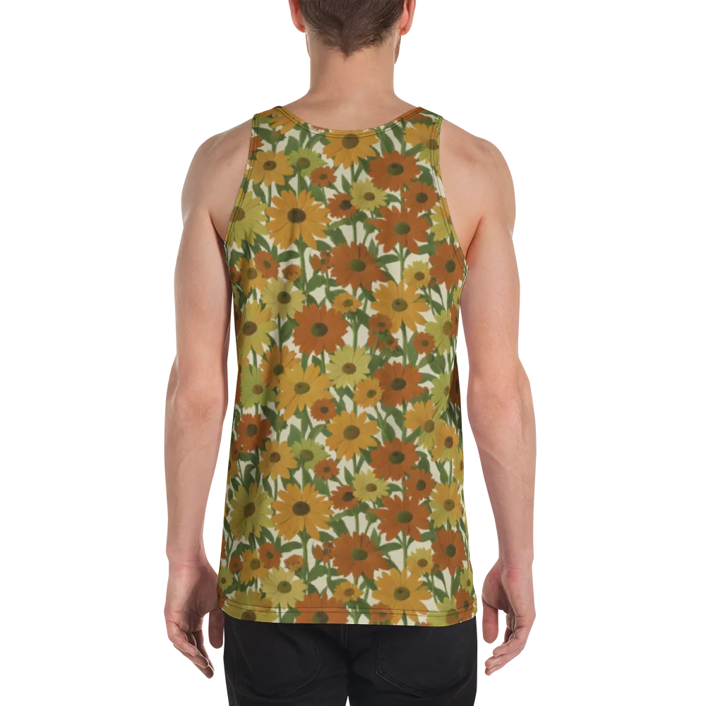 Autumn Sunflower Symphony on Men's Tank Top — Back