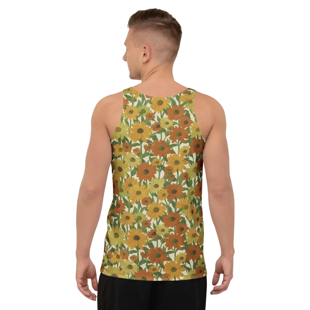 Autumn Sunflower Symphony on Men's Tank Top — Back
