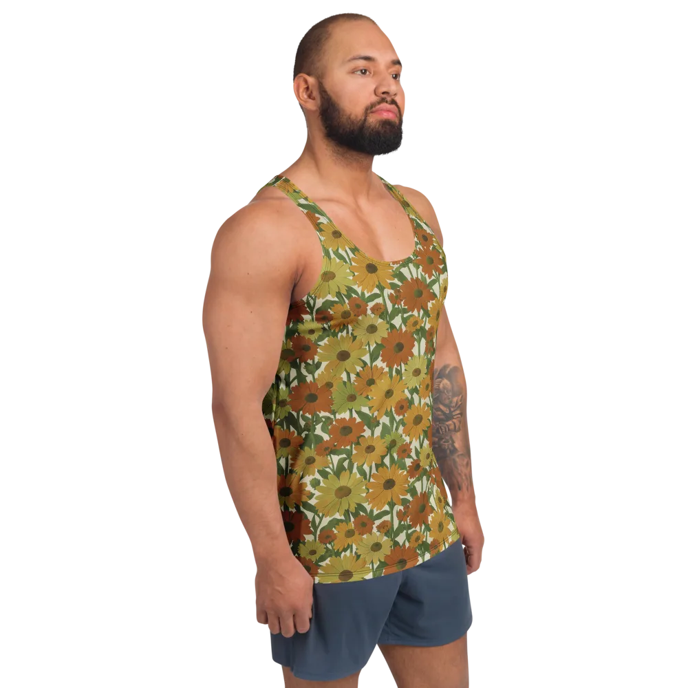 Autumn Sunflower Symphony on Men's Tank Top — Right Front