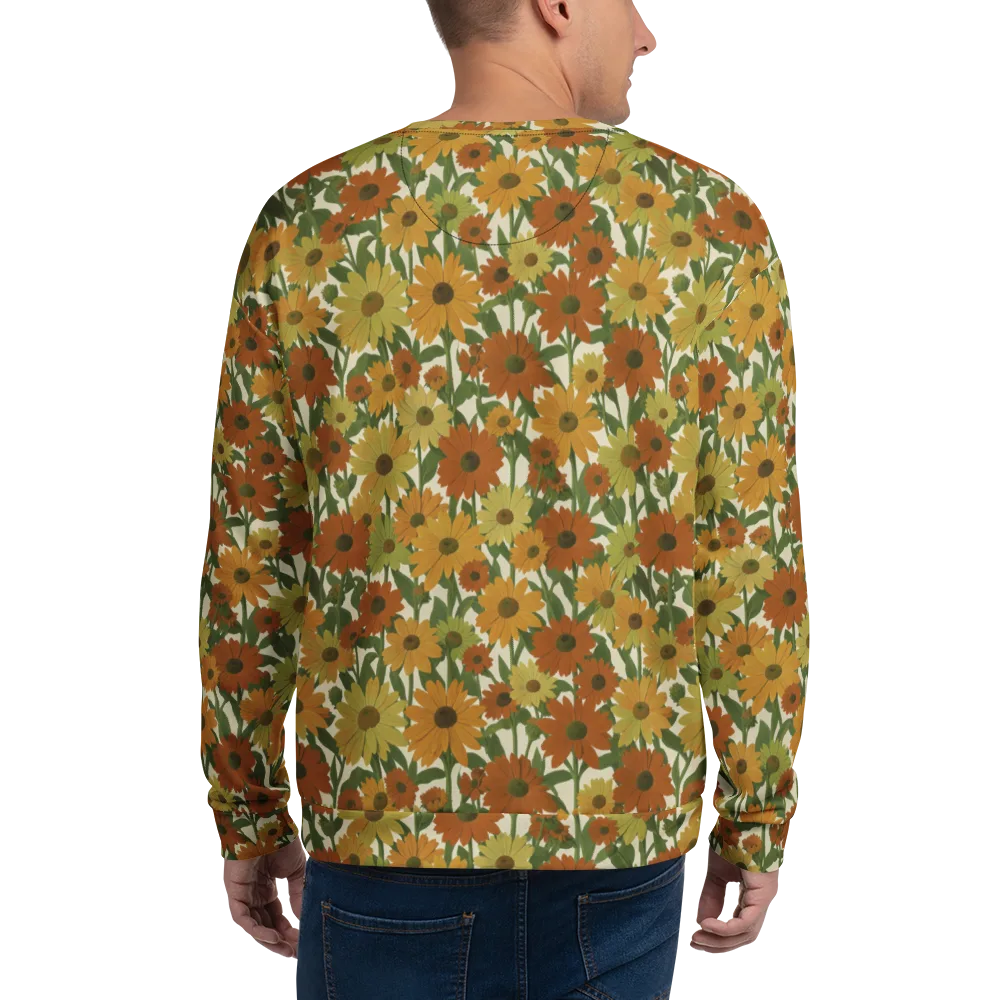 Autumn Sunflower Symphony on Sweatshirt — Back