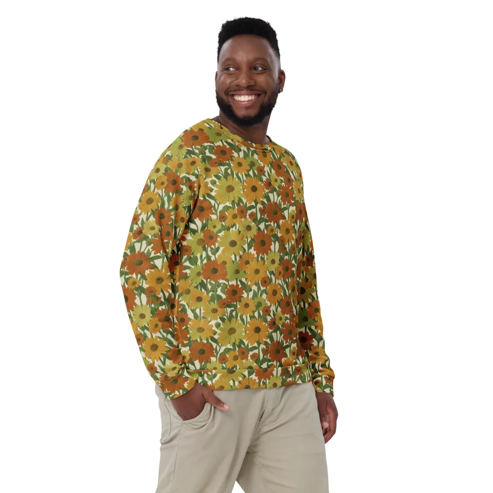 Autumn Sunflower Symphony on Sweatshirt — Front
