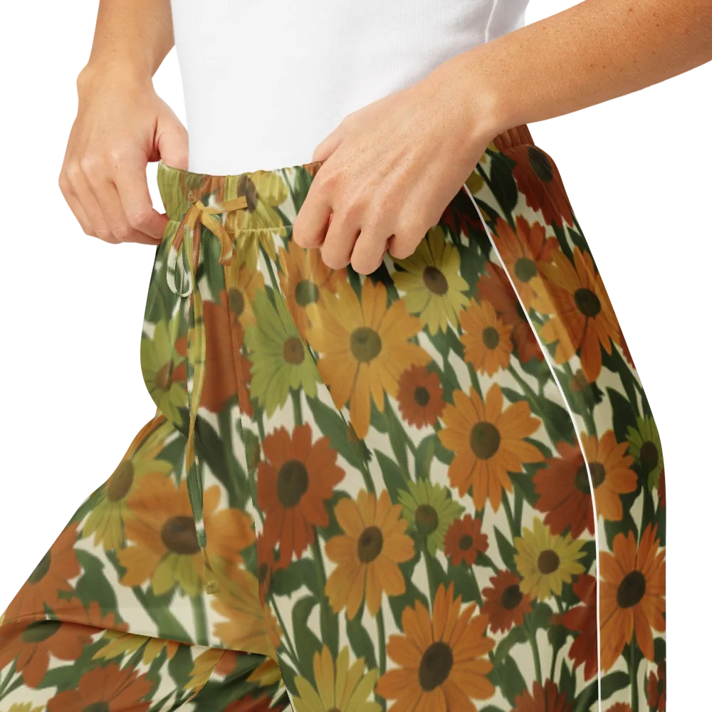 Autumn Sunflower Symphony on Women's Pajama Pants — Product details