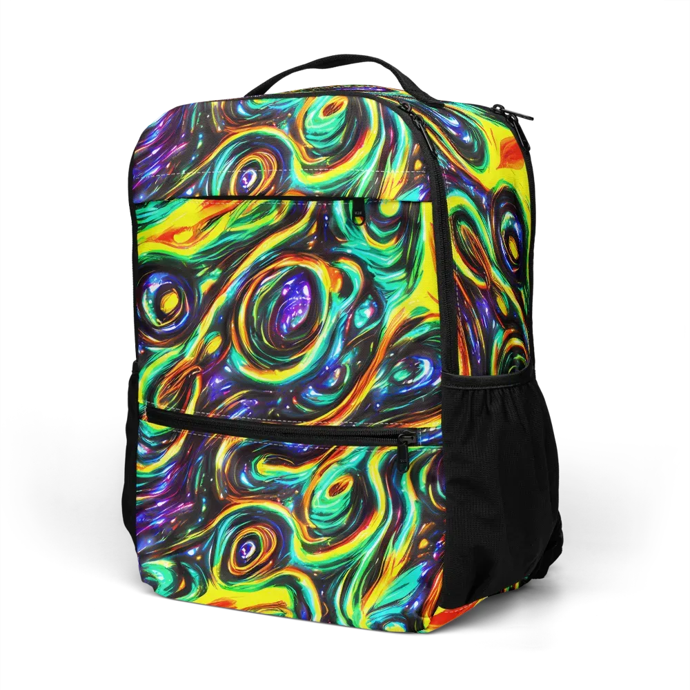 Warped Aurora on Utility Backpack — Left Front