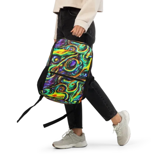 Warped Aurora on a Utility Backpack