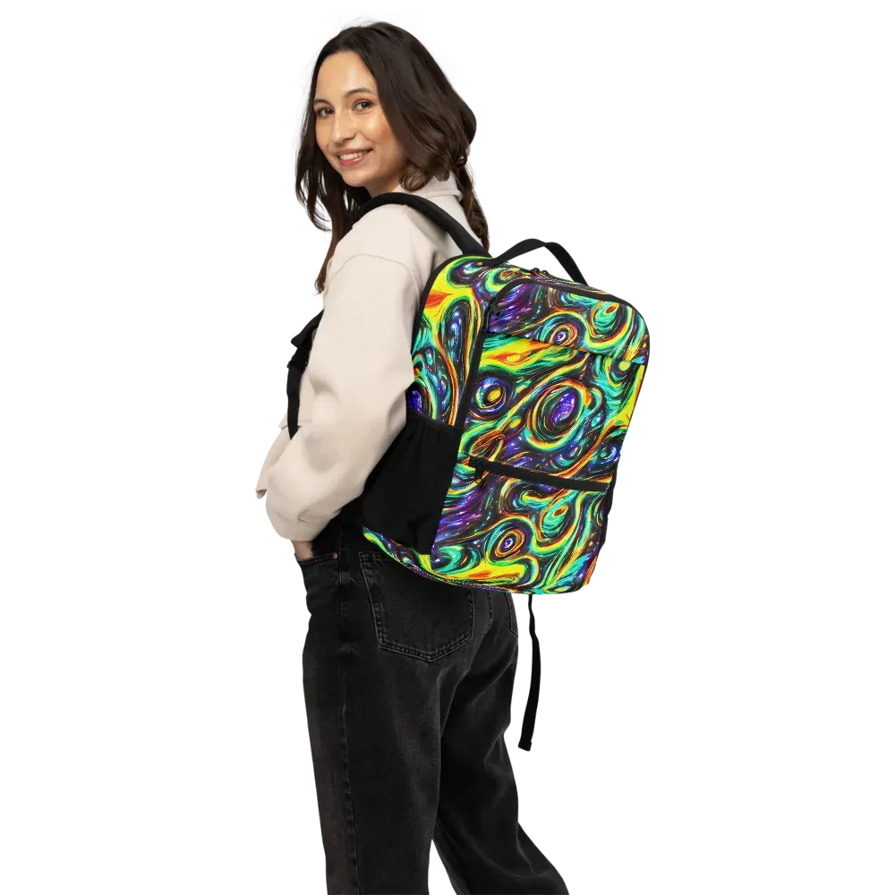 Warped Aurora on Utility Backpack — Back