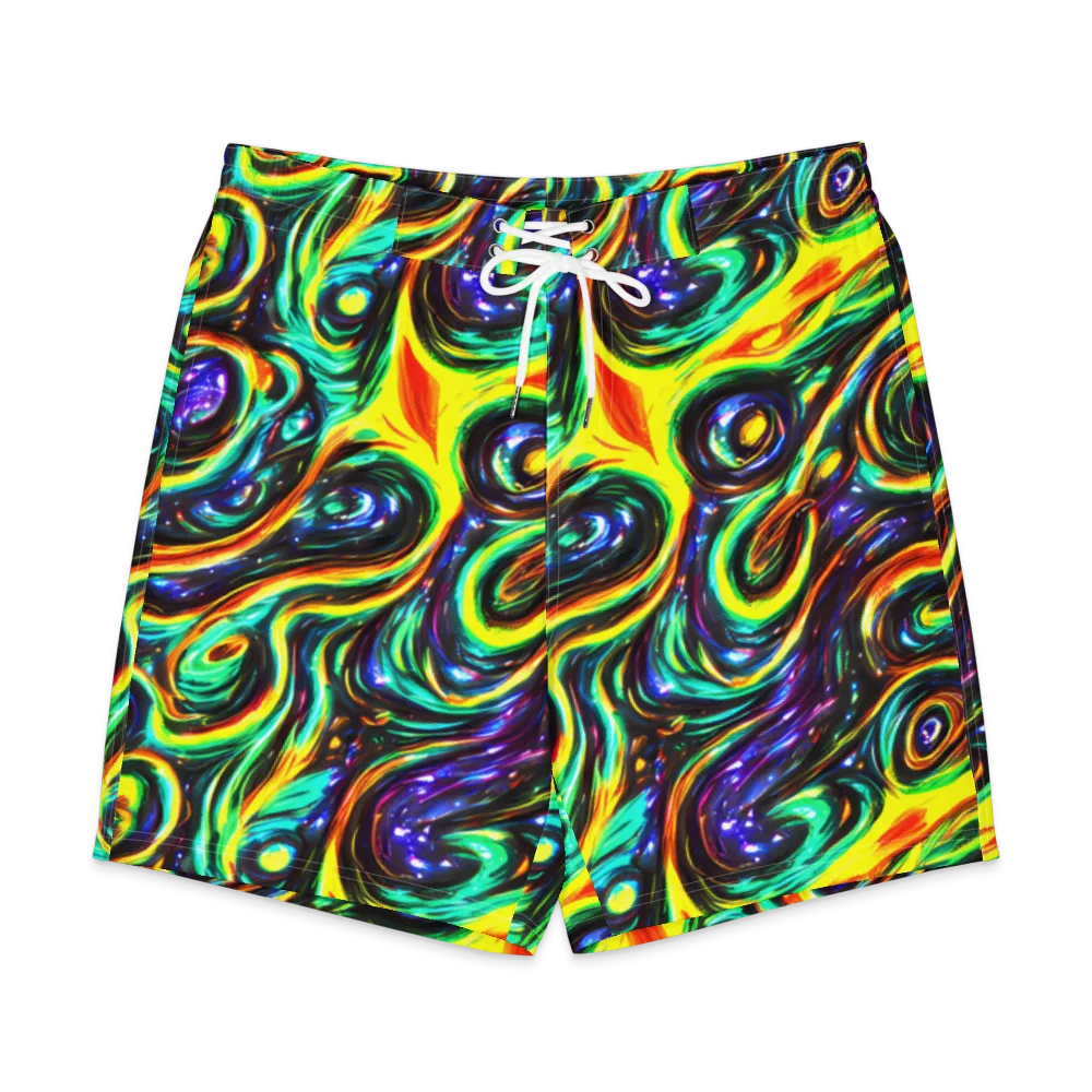 Warped Aurora on Men's Board Shorts — Front