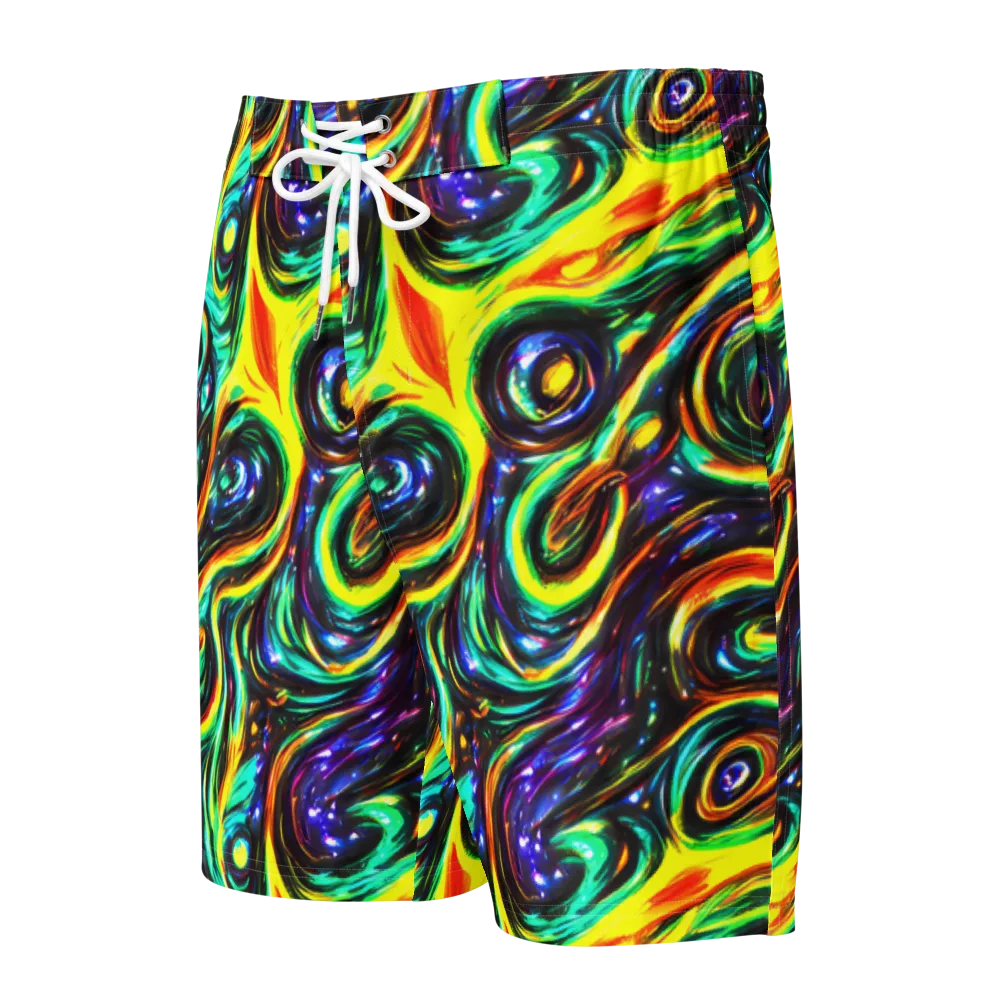 Warped Aurora on Men's Board Shorts — Front