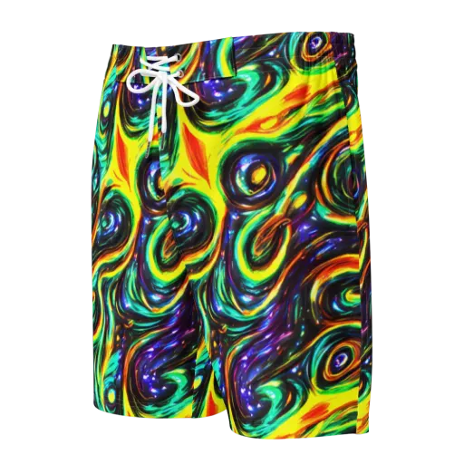 Warped Aurora on a Men's Board Shorts