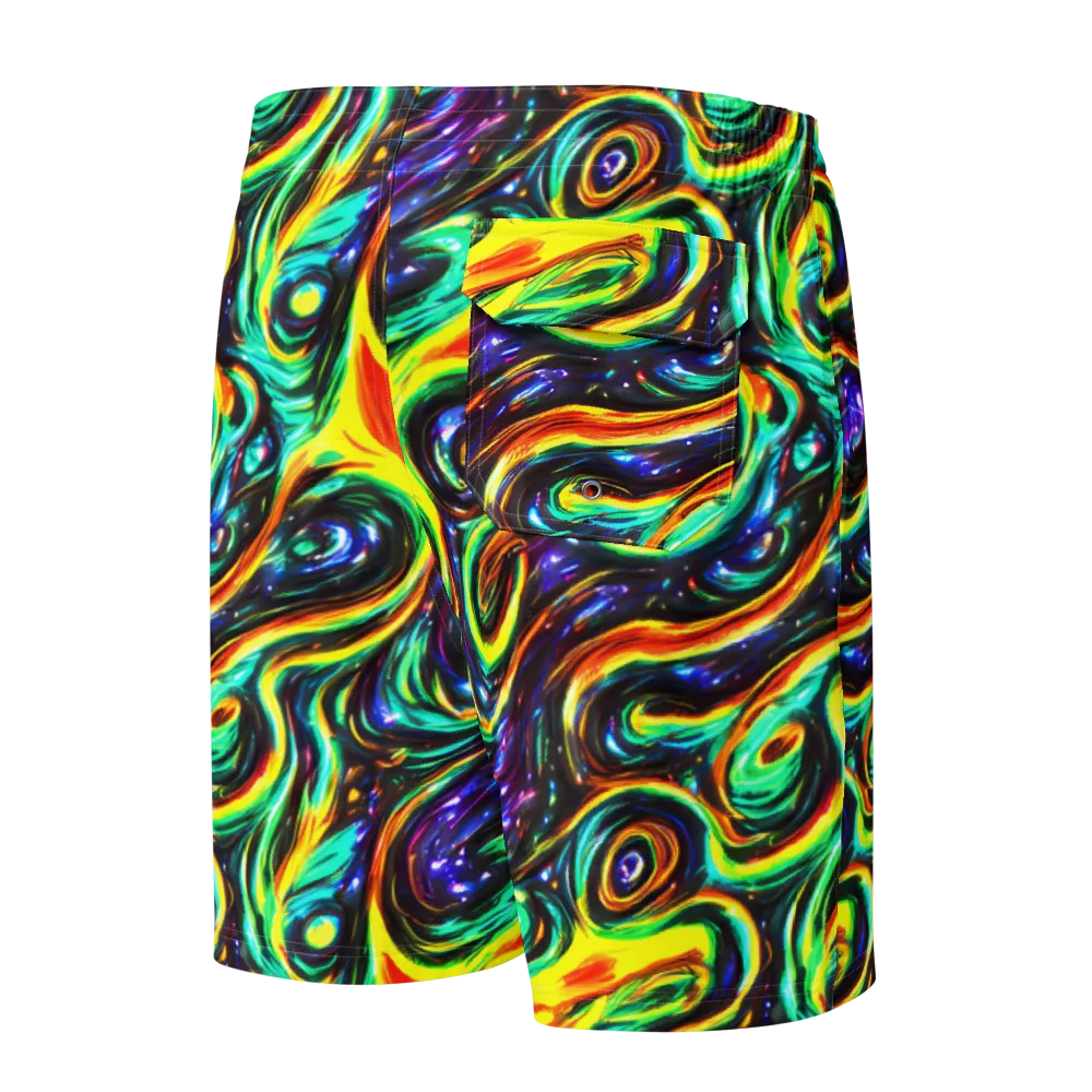 Warped Aurora on Men's Board Shorts — Back