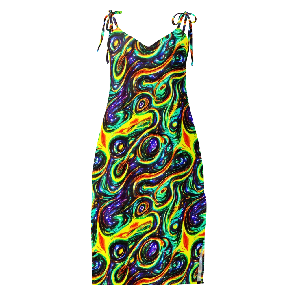 Warped Aurora on Slip Dress — Front