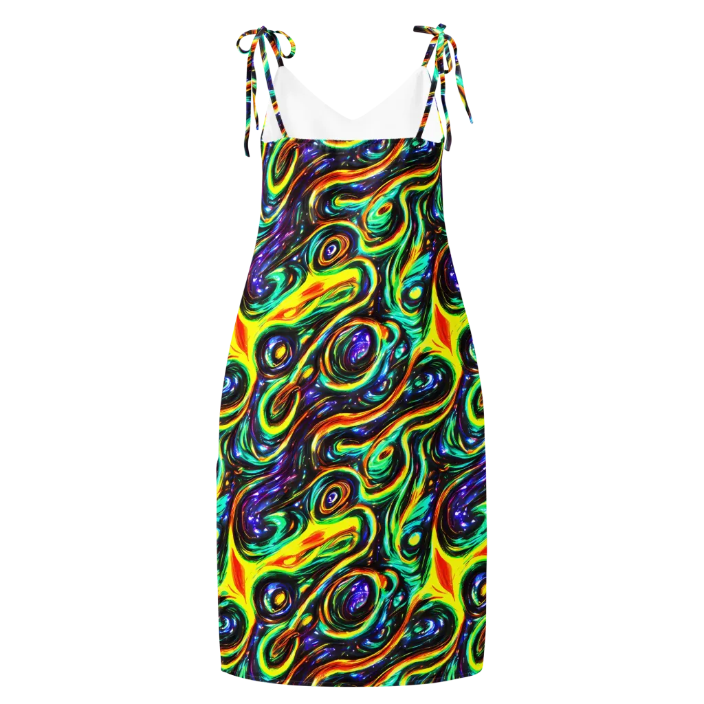 Warped Aurora on Slip Dress — Back