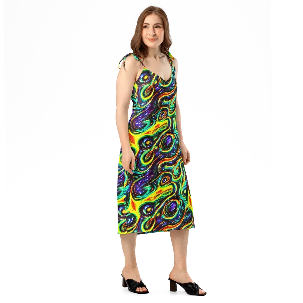 Warped Aurora on Slip Dress — Right Front