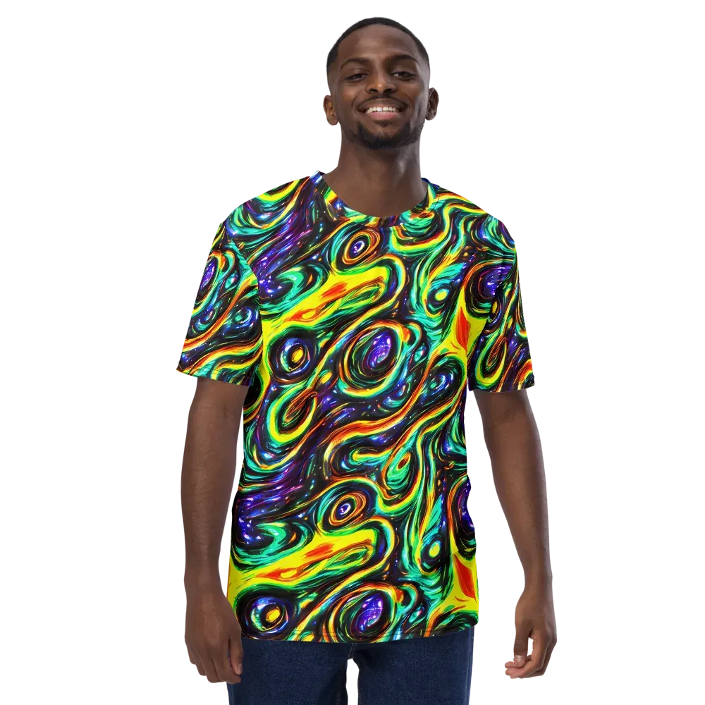 Warped Aurora on Men's Crew Neck T-Shirt — Front