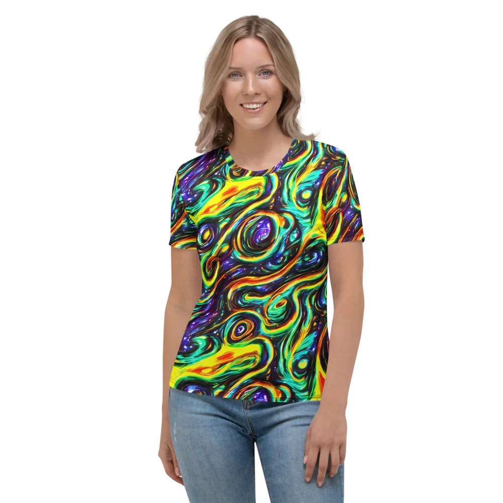 Warped Aurora on Women's Crew Neck T-Shirt — Front