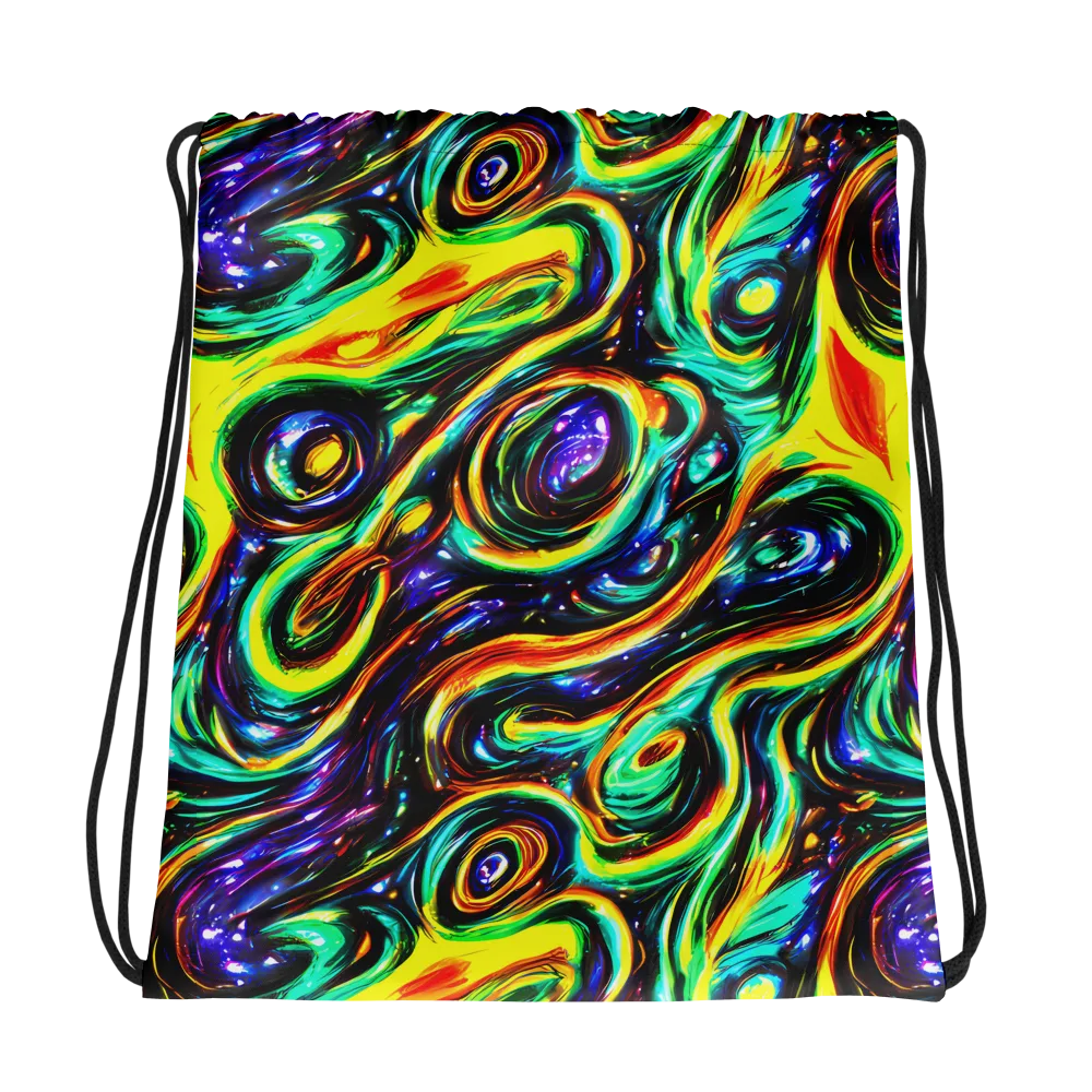 Warped Aurora on Drawstring Bag — Photo