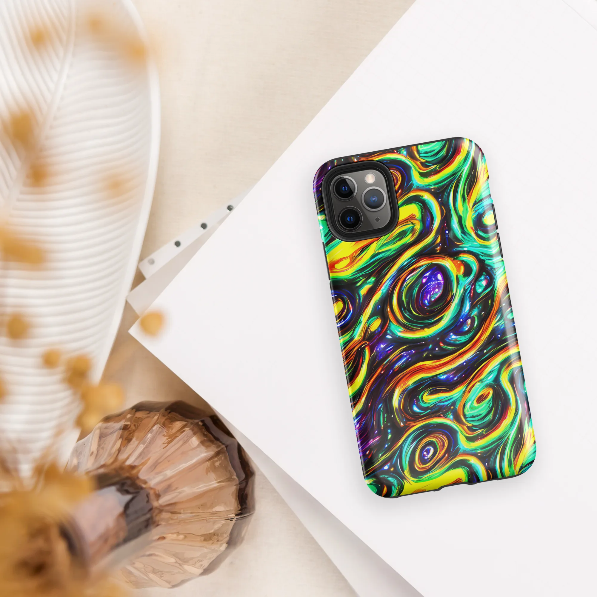 Warped Aurora on Tough Case for iPhone® — Front