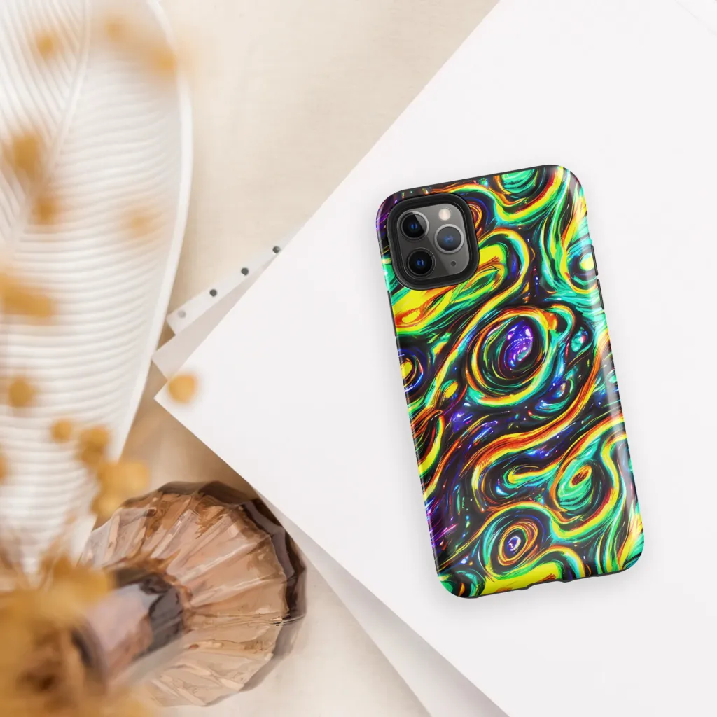 Warped Aurora on Tough Case for iPhone® — Front