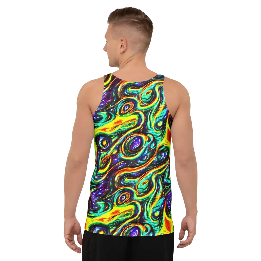 Warped Aurora on Men's Tank Top — Back