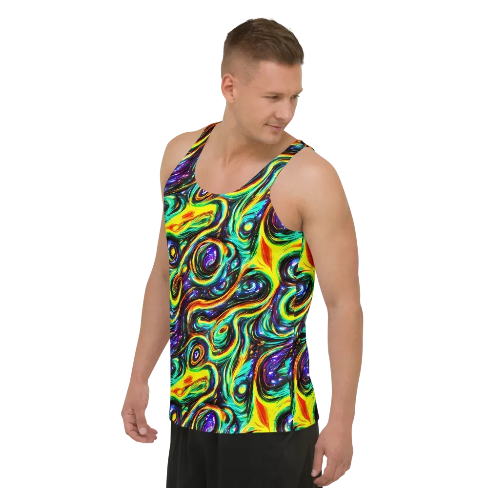 Warped Aurora on Men's Tank Top — Left Front