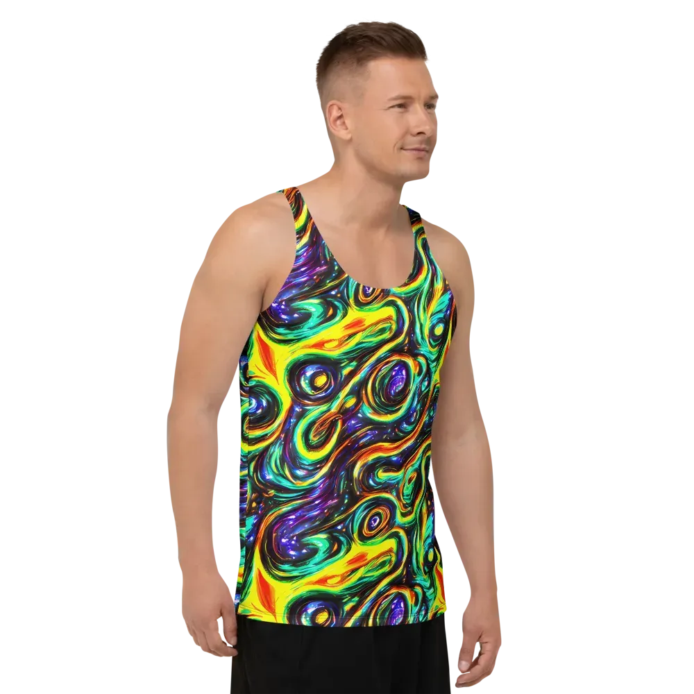 Warped Aurora on Men's Tank Top — Right Front