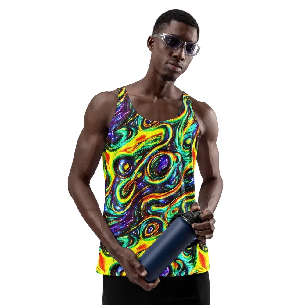 Warped Aurora on Men's Tank Top — Front