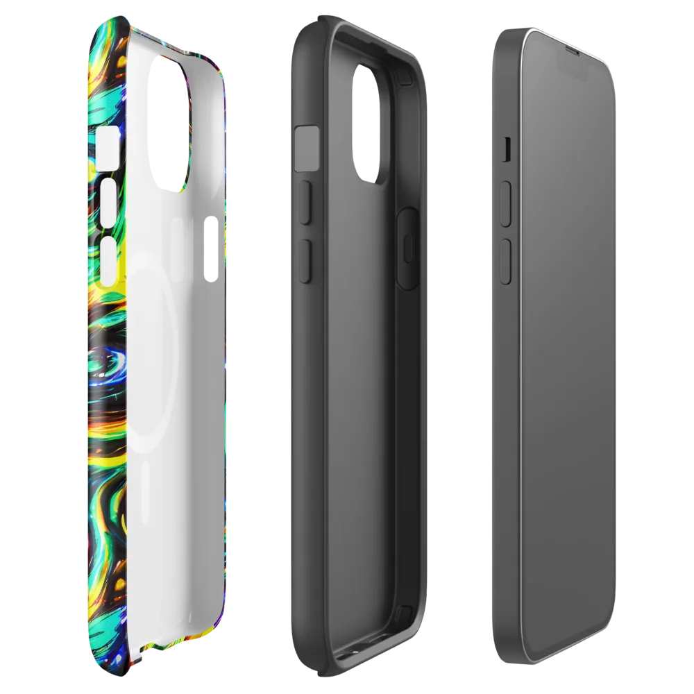 Warped Aurora on MagSafe Tough Case for iPhone® — Front