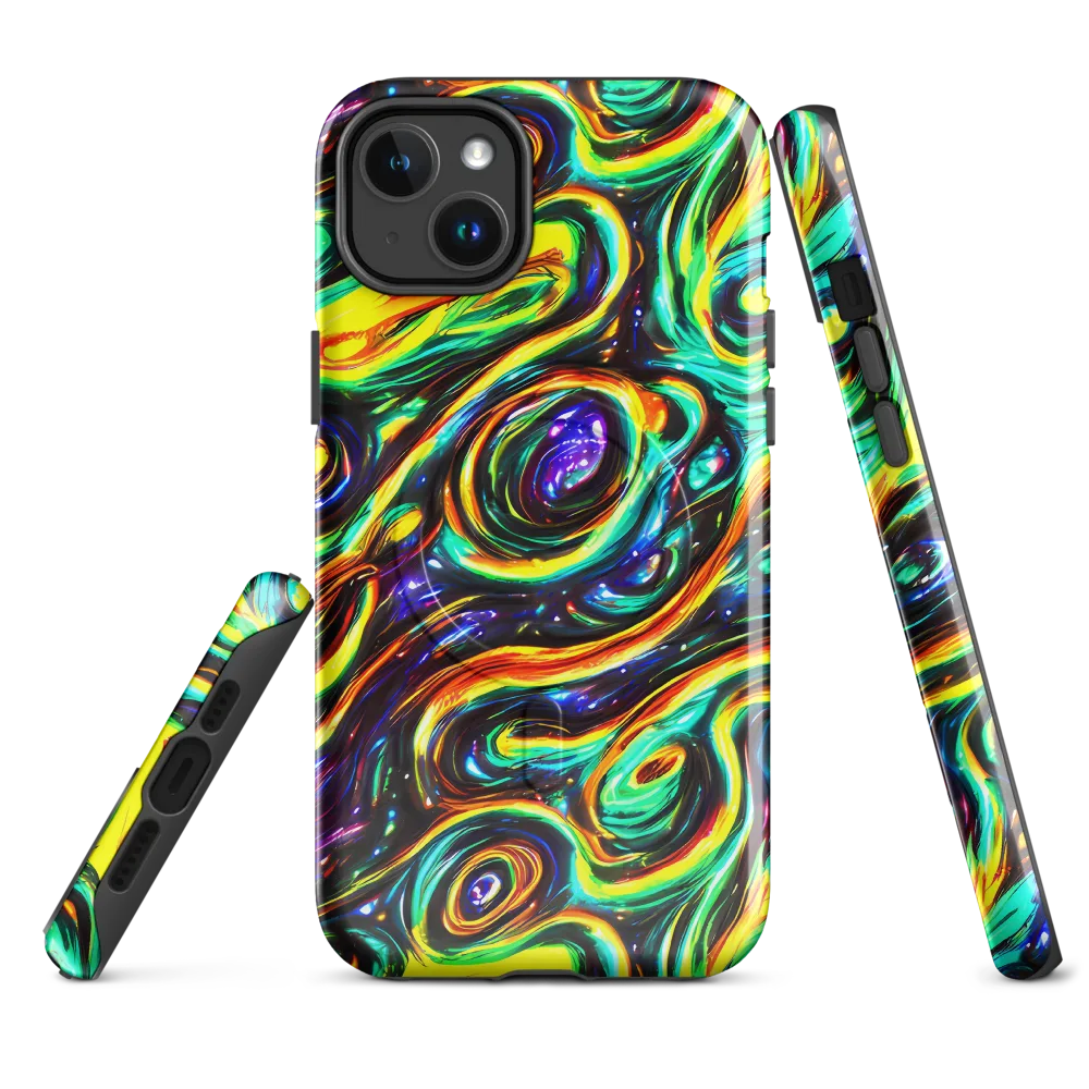 Warped Aurora on MagSafe Tough Case for iPhone® — Front