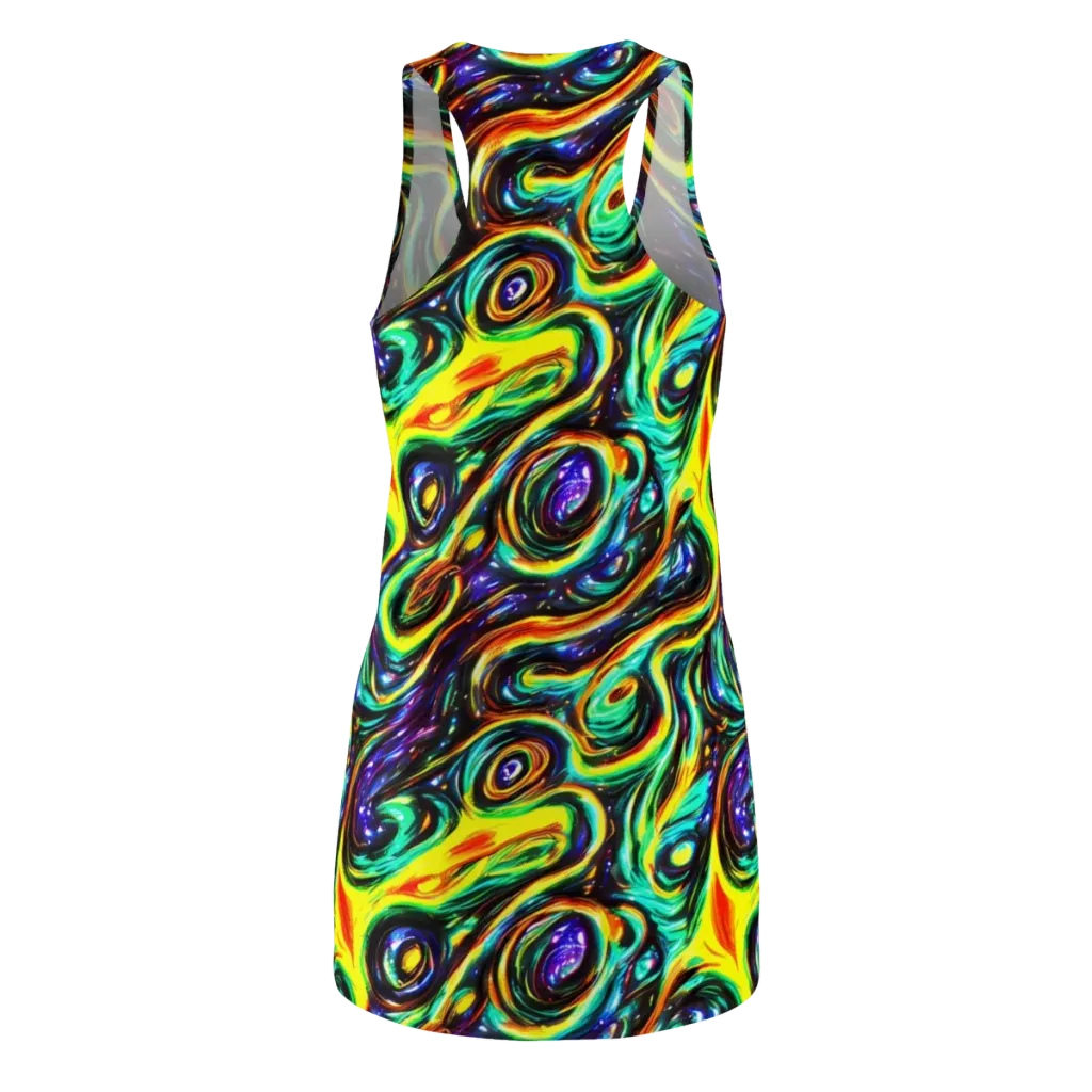 Warped Aurora on Racerback Dress — Back