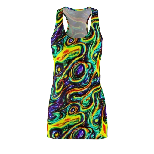 Warped Aurora on a Racerback Dress