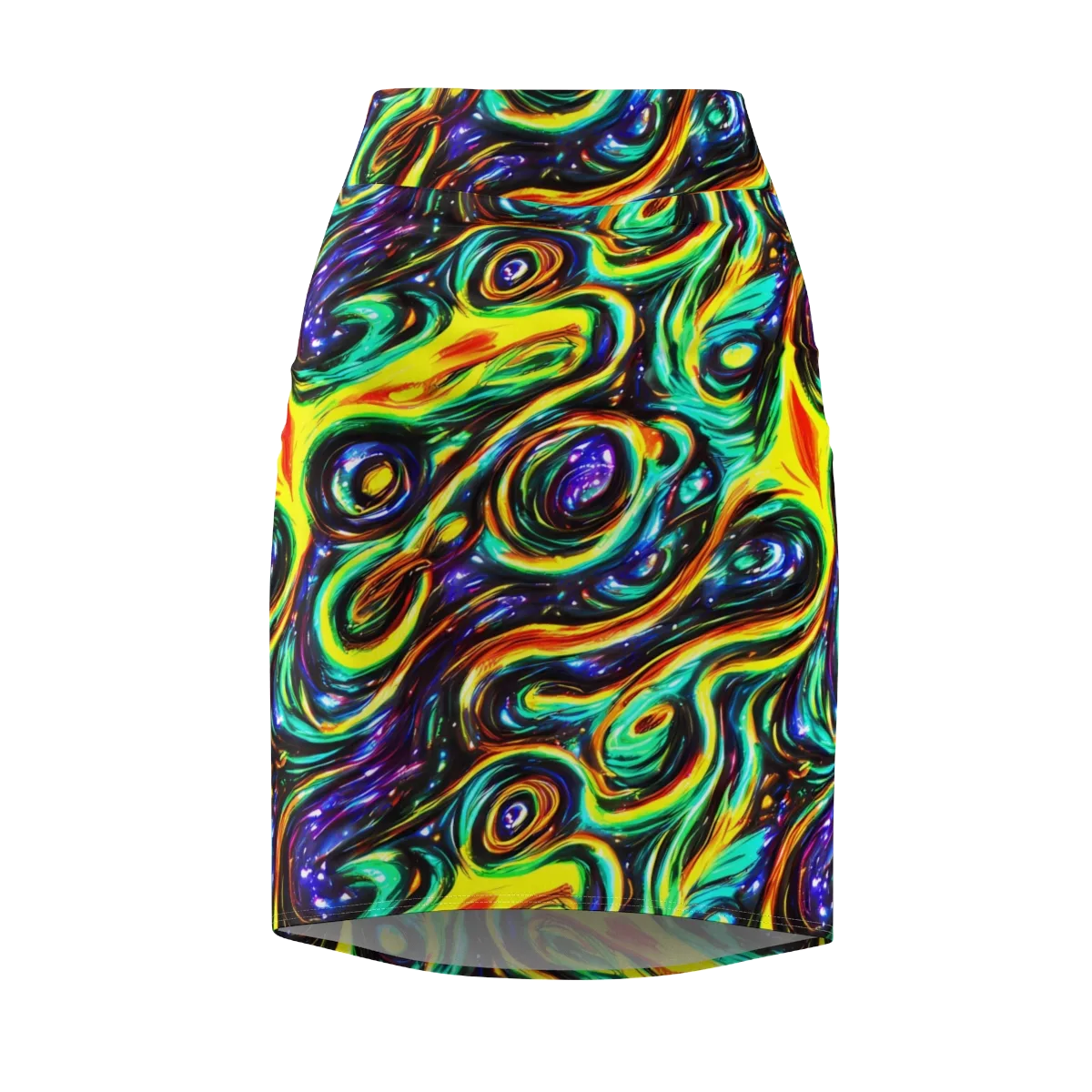 Warped Aurora on Pencil Skirt — Front