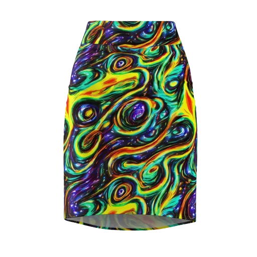 Warped Aurora on a Pencil Skirt