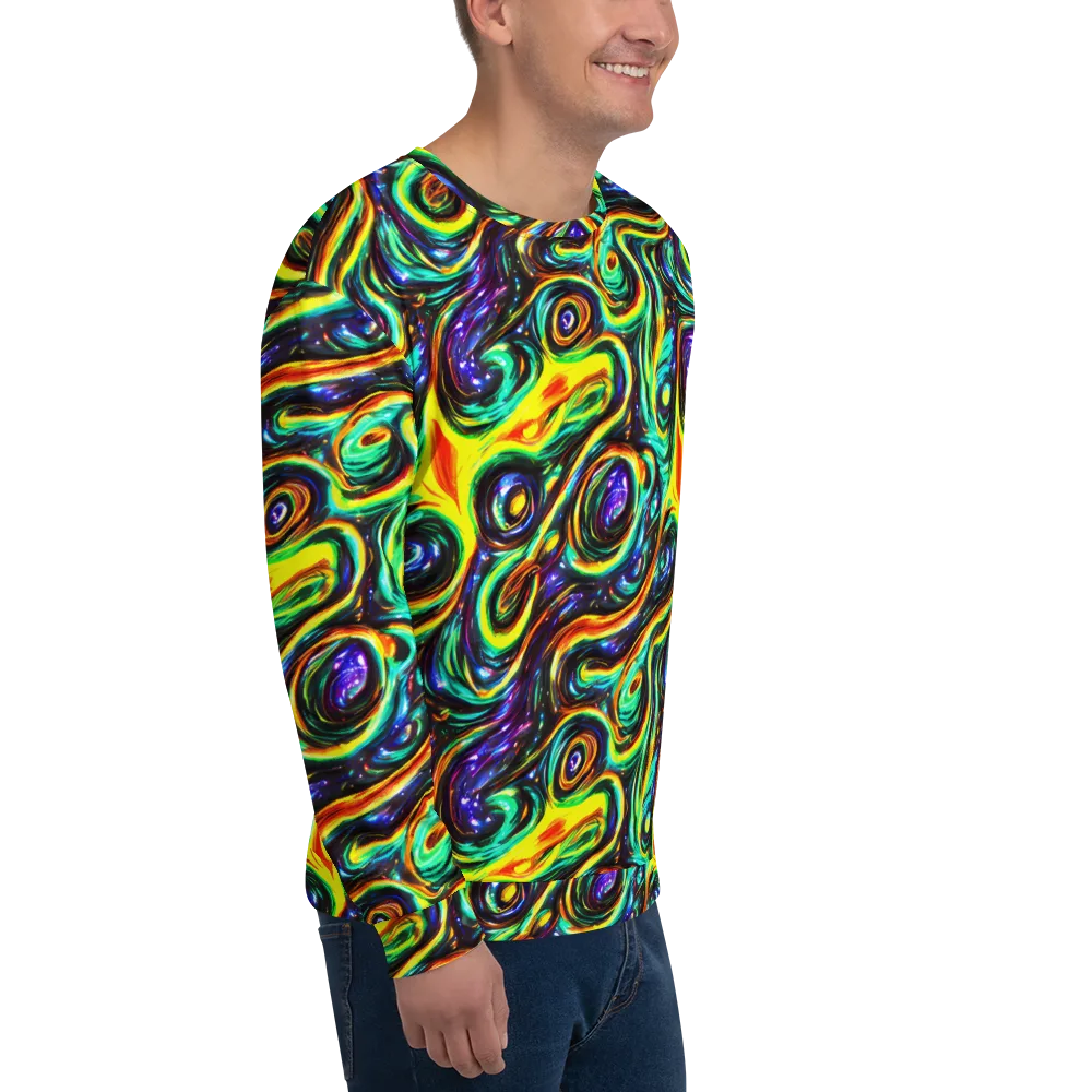 Warped Aurora on Sweatshirt — Right Front